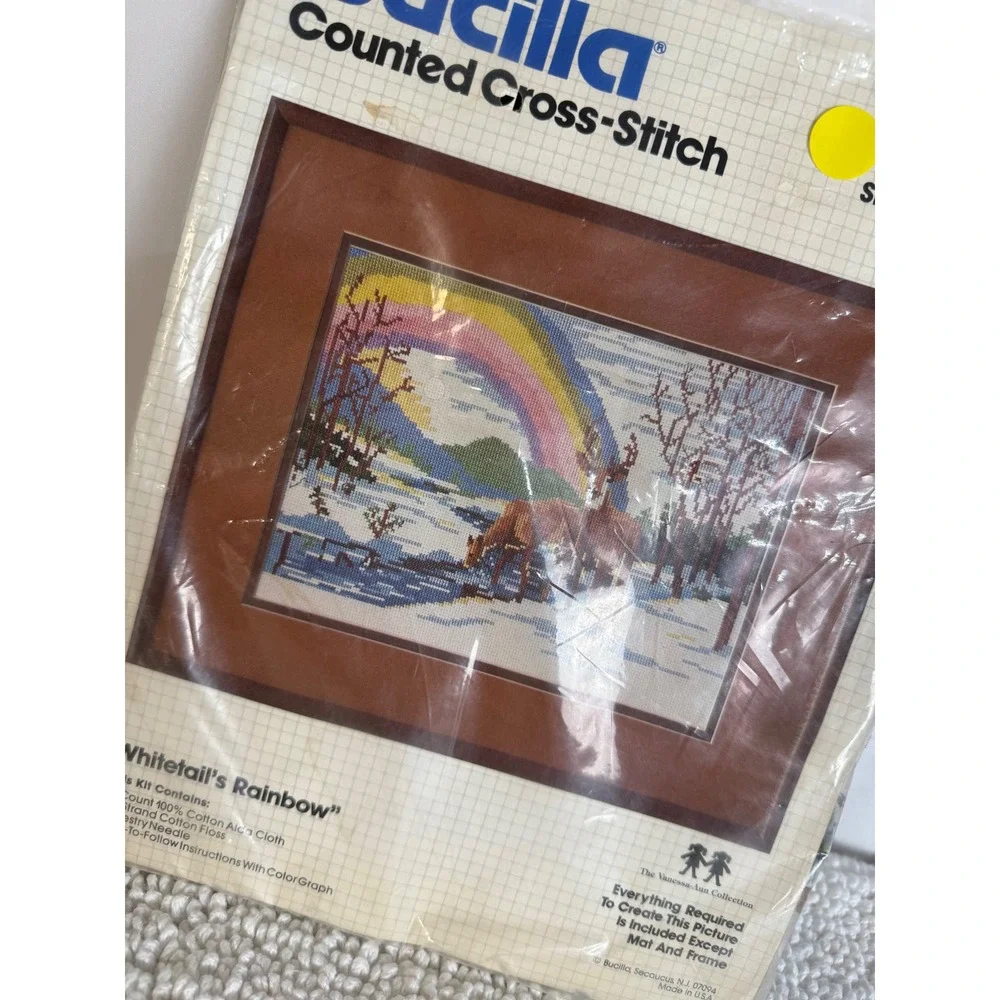 Bucilla Counted Cross Stitch Kit Whitetail Rainbow Deer Winter Vanessa Ann 49220 - Picture 8 of 8